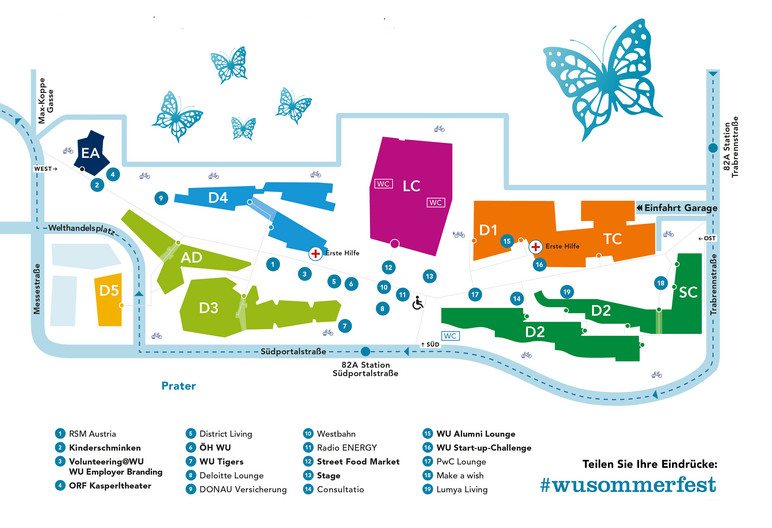 WU Sommerfest 2026: Lageplan